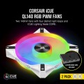 Corsair iCUE QL140 RGB 140mm PWM White Dual Fan