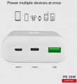 SBS Multi-Port Power Bank 20W 20000