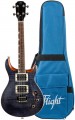 Flight Vanguard Solid Body Transparent Black Electric Ukulel