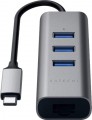Satechi Type-C 2-in-1 Aluminum 3 Port Hub with Ethernet