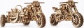 UGears Motorcycle Scramber with a Stroller 70137