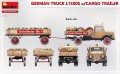 MiniArt German Truck L1500s w/Cargo Trailer (1:35)