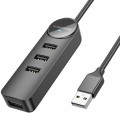 Borofone DH5 Erudite 4-in-1 USB3.0 + 3xUSB2.0 (0.2m)