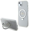GUESS Ring Stand Script Glitter MagSafe for iPhone 15 Plus