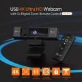 j5create USB 4K ULTRA HD Webcam with 5x Digital Zoom Remote