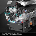 Mould King PR Luxury Car V12 Engine 10205