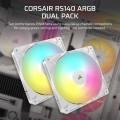 Corsair RS140 ARGB White Dual Pack