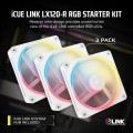 Corsair iCUE LINK LX120-R RGB PWM Reverse White Starter Kit