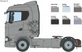 ITALERI Scania S770 4x2 Normal Roof Grey Cab (1:24)
