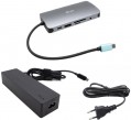 i-Tec USB-C Metal Nano Dock HDMI/VGA with LAN + Charger 100W