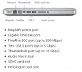 разъемы Apple MacBook Pro 13" (2012)