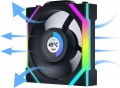 Lian Li Uni Fan SL120 Wireless LCD Reverse 3-pack Black