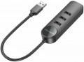 Borofone DH5 Erudite 4-in-1 USB3.0 + 3xUSB2.0 (0.2m)