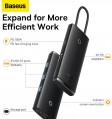 BASEUS Lite Series 5-Port USB-C to HDMI+USB3.0x3+PD