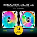 Corsair iCUE QL140 RGB 140mm PWM White Dual Fan