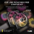 Corsair iCUE LINK RX140 MAX RGB PWM Dual Pack Black