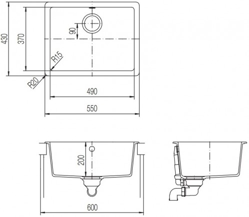 Чертеж с размерами