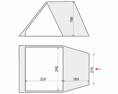 Схематическое изображение палатки