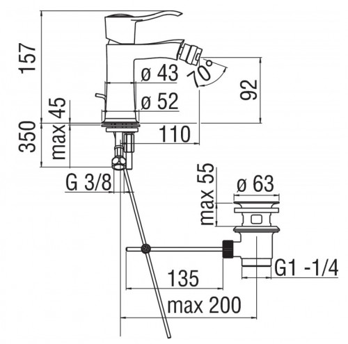 Nobili Rubinetterie Sofi SI98119-1-CR