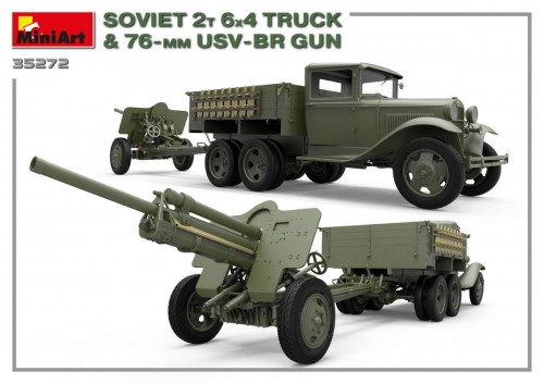 MiniArt Soviet 2T 6x4 Truck and 76-mm USV-BR Gun (1:35)