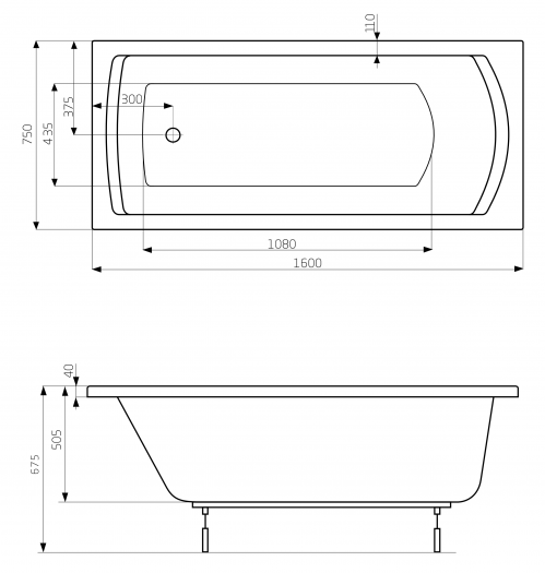 Roca Linea XL 160x75