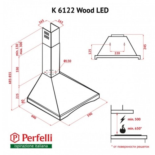 Perfelli K 6122 BL Wood LED
