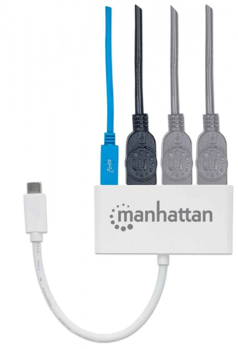 MANHATTAN SuperSpeed USB-C 3.1 Gen 1 Hub with PD