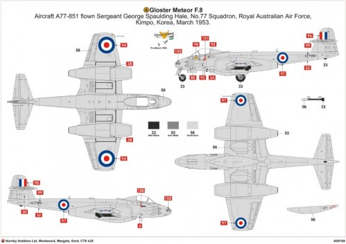 AIRFIX Gloster Meteor F.8 Korea (1:48)