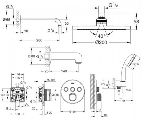 Grohe Grohtherm SmartControl 3461402L