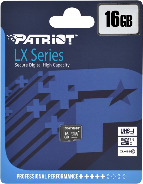 Упаковка Patriot Memory LX Series microSDHC Class 10 16Gb