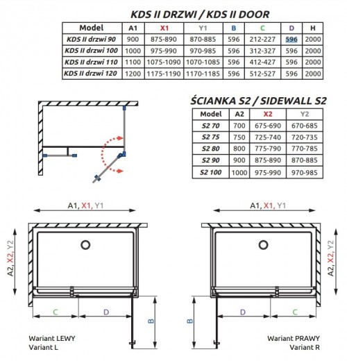 Radaway Nes KDS II 100R 10033100-01-01R