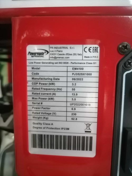 Pramac Powermate EM4100