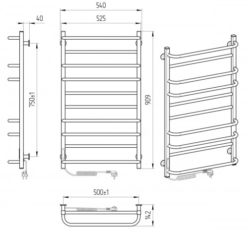 LARIS Zebra Comfort E L 500x900 77700090