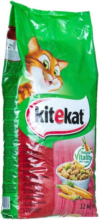 Kitekat Adult Beef/Vegetables 12 kg