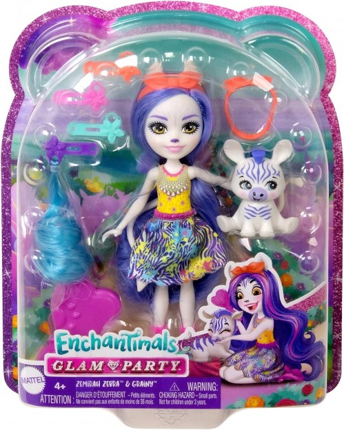 Enchantimals Zemirah Zebra and Grainy HNV28