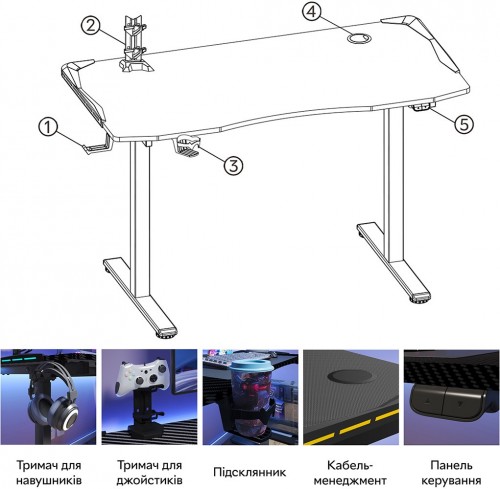 RZTK eDesk RGB Carbon