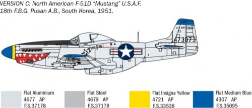 ITALERI North American F-51D Mustang Korean War (1:72)