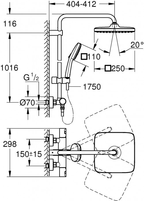 Grohe Vitalio Comfort 250 26696001