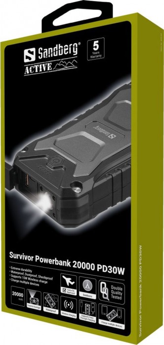 Sandberg Survivor Powerbank PD30W 20000