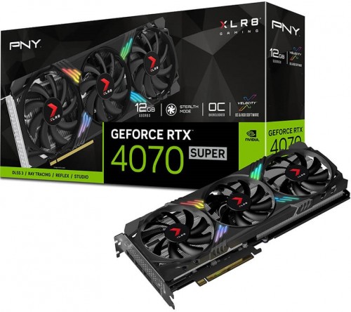 PNY GeForce RTX 4070 SUPER 12GB OC XLR8 ARGB TF VERTO