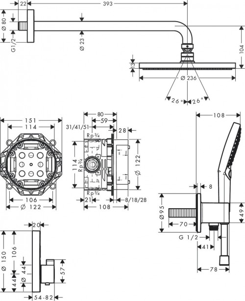 Hansgrohe Raindance Select S 240 27951000