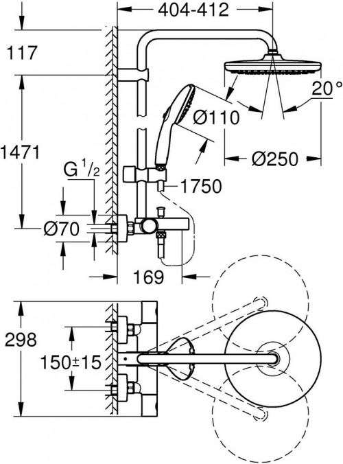 Grohe Tempesta System 250 26672001