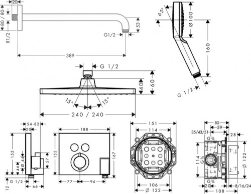 Hansgrohe Crometta E 240 EcoSmart 20235000