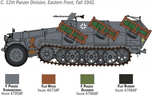 ITALERI Sd. Kfz. 251/1 Wurfrahmen Stuka zu Fuss (1:72)