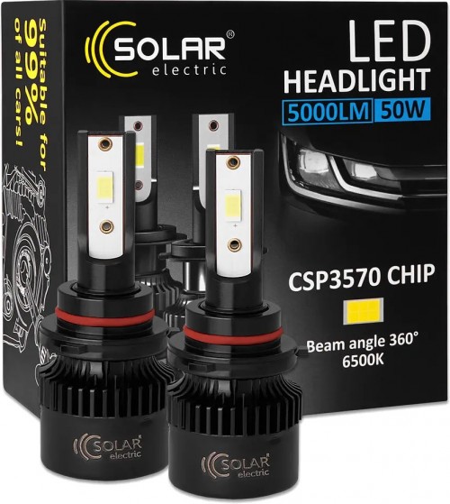 Solar LED HB4 6500K 5000Lm 50W 2pcs