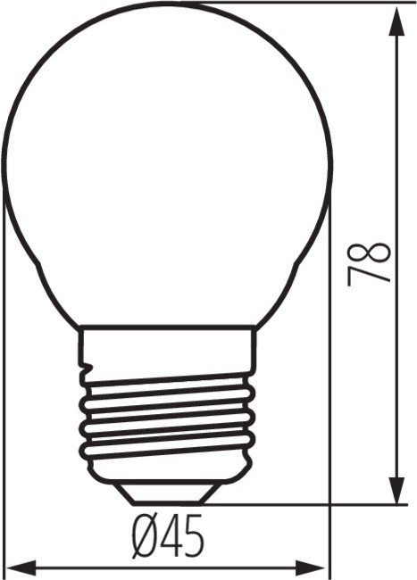 Kanlux XLED Filament G45 4.5W 2700K E27