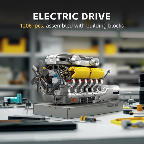 Mould King Lambo Supercar V12 Engine Transmission 10202