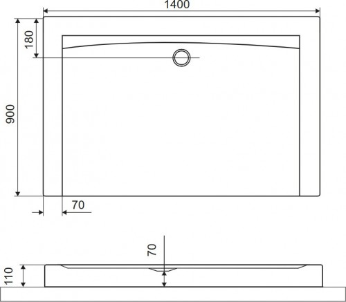 Excellent Forma Compact X 140x90 BREX.1403.140.090.WHC