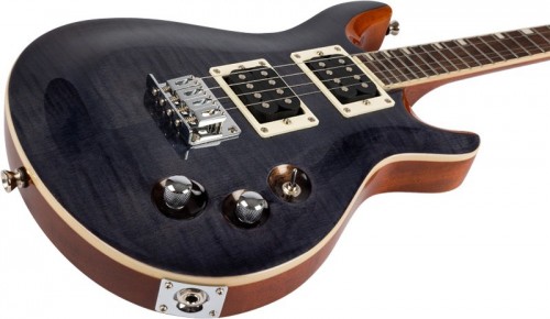 Flight Vanguard Solid Body Transparent Black Electric Ukulel