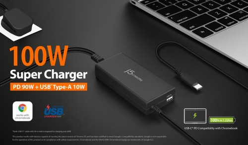j5create 100W PD USB-C Super Charger UK
